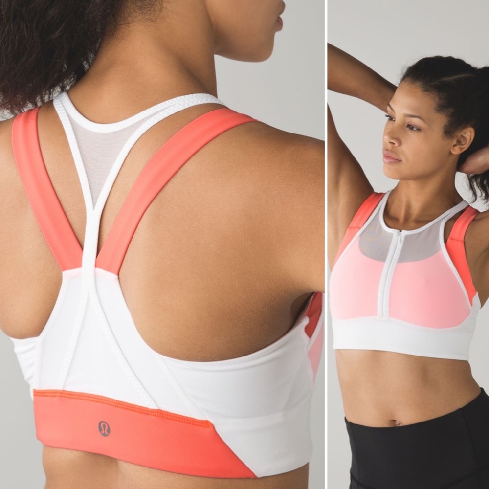 Lululemon Ready Set Sweat Bra White Light Flare 4 - Picture 3 of 8